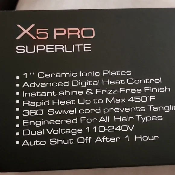 Brand New X5 Pro Superlite1' Ceramic Ionic Nano Flat Iron Hair Straightener